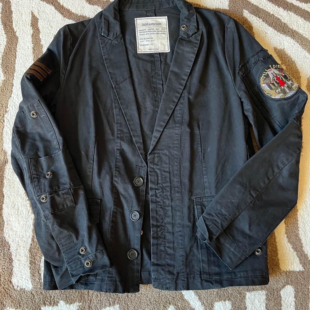 Zadig & Voltaire Grunge Military Jacket S - Picture 6 of 13